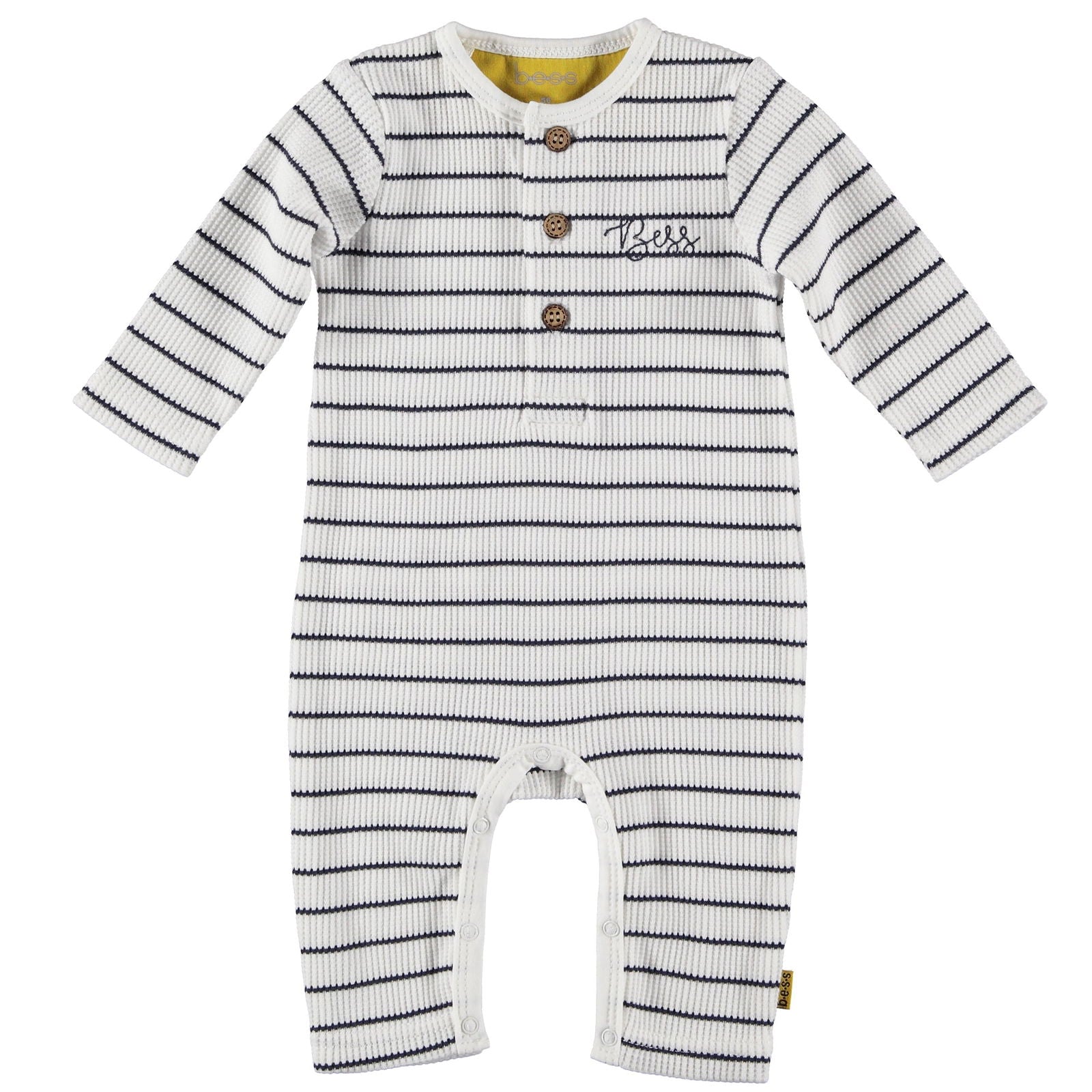 B.E.S.S. Suit Henley Striped - Bubbles & Bo