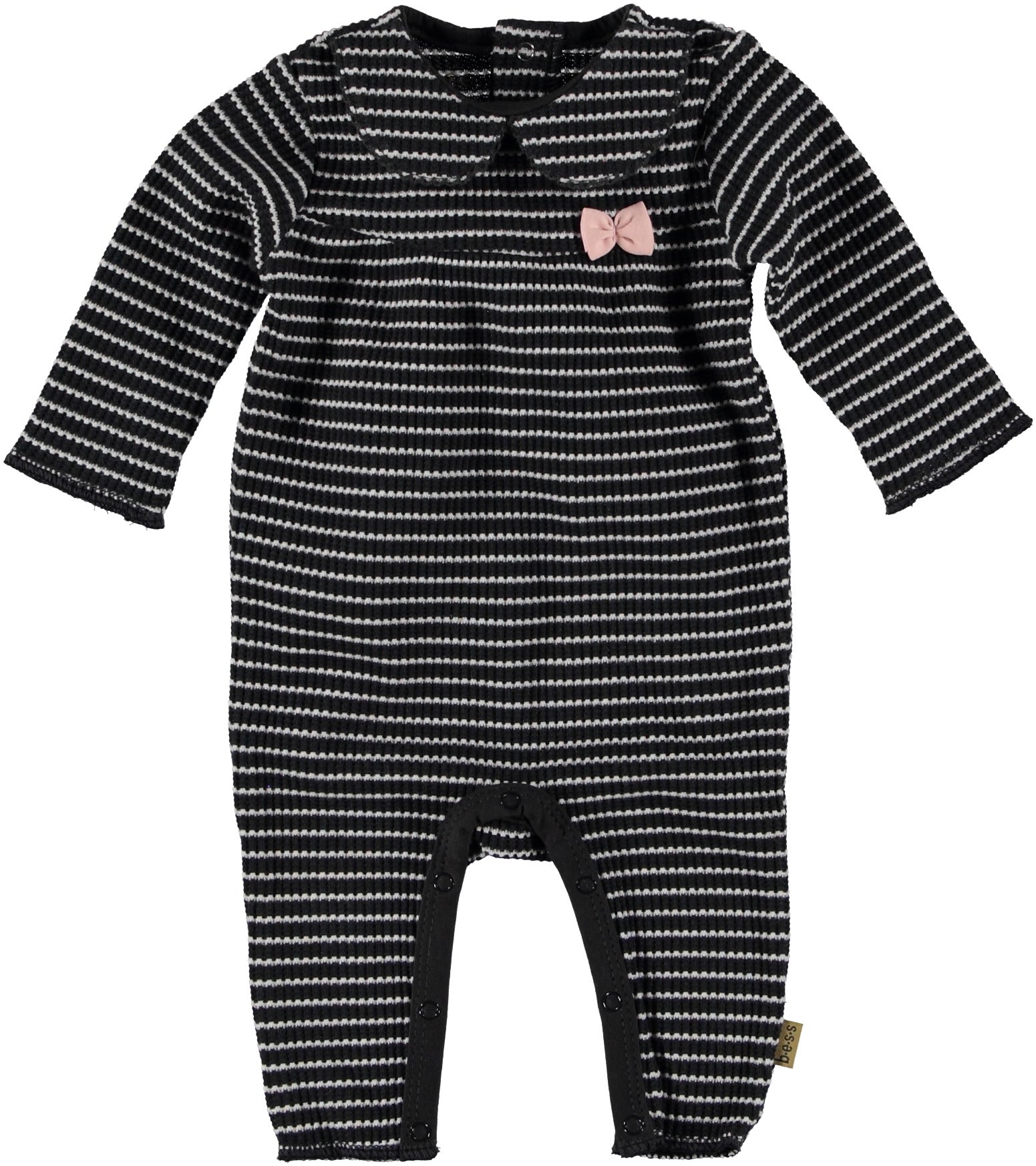 B.E.S.S. Suit l.sl. Striped Bow
