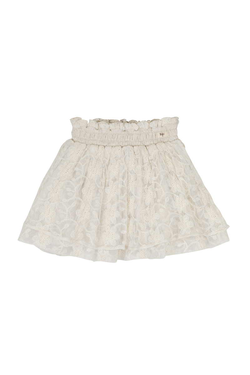 Meisjes Skirt Mira van Baje Studio in de kleur White coconut in maat 134-140.