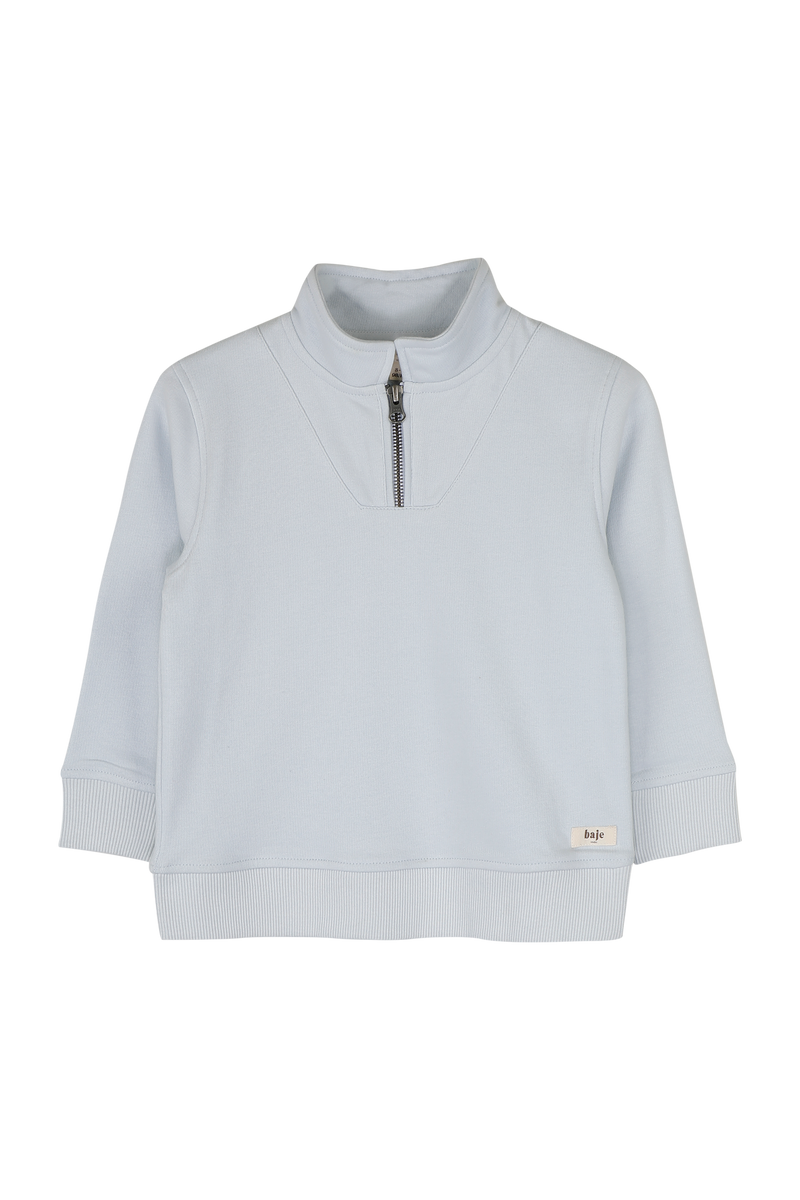 Jongens Sweater Zip Mazo van Baje Studio in de kleur Blue sky in maat 134-140.