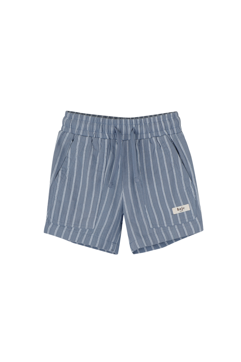 Jongens Shorts striped Mathieu van Baje Studio in de kleur Blue stone in maat 134-140.