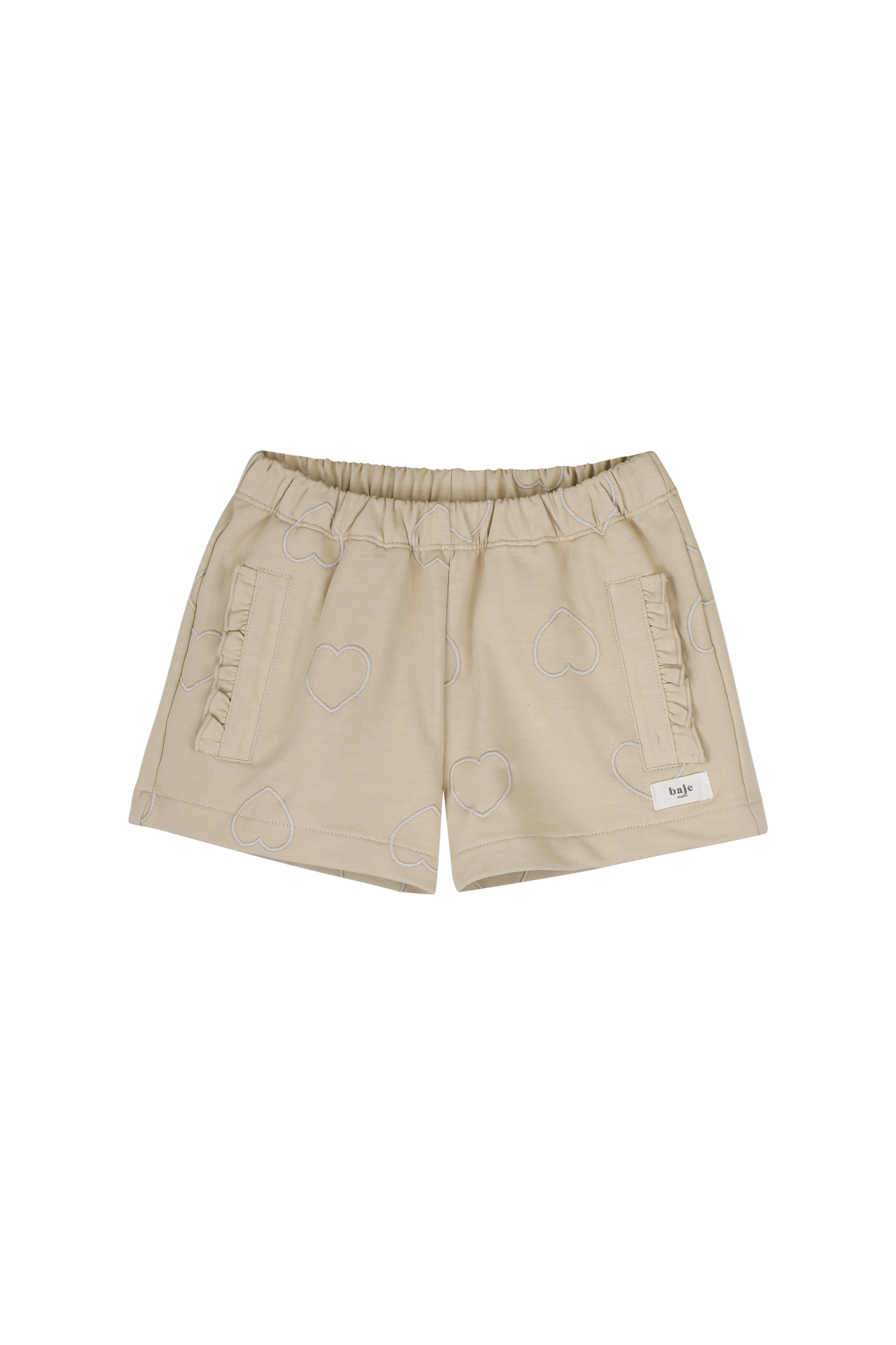 Meisjes Shorts hearts Vay van Baje Studio in de kleur Creme fawn in maat 134-140.