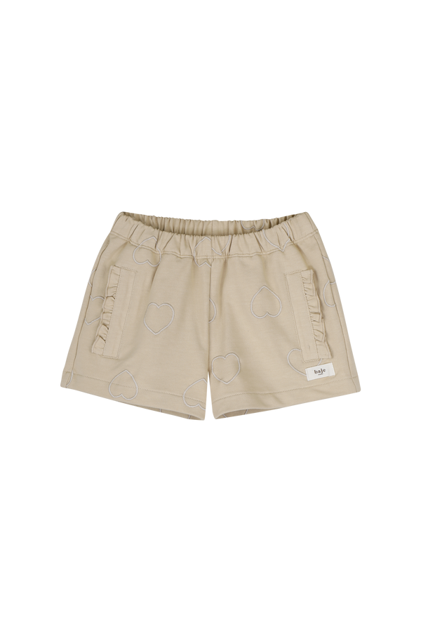 Meisjes Shorts hearts Vay van Baje Studio in de kleur Creme fawn in maat 134-140.