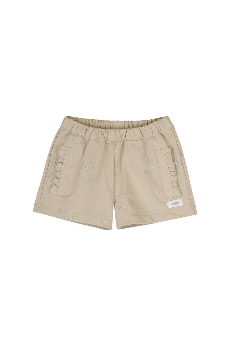 Meisjes Shorts hearts Vay van Baje Studio in de kleur Creme fawn in maat 134-140.