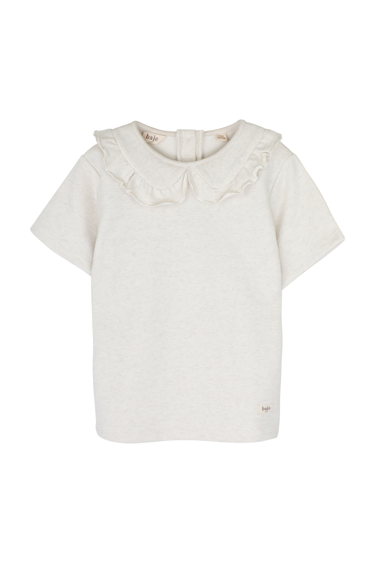 Meisjes Polo SS Francia van Baje Studio in de kleur Creme melange in maat 134-140.