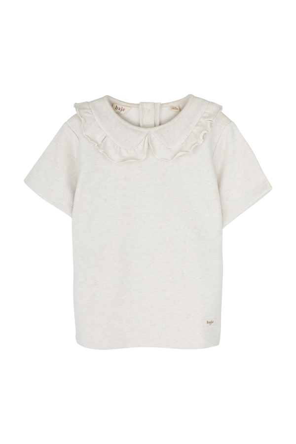 Meisjes Polo SS Francia van Baje Studio in de kleur Creme melange in maat 134-140.