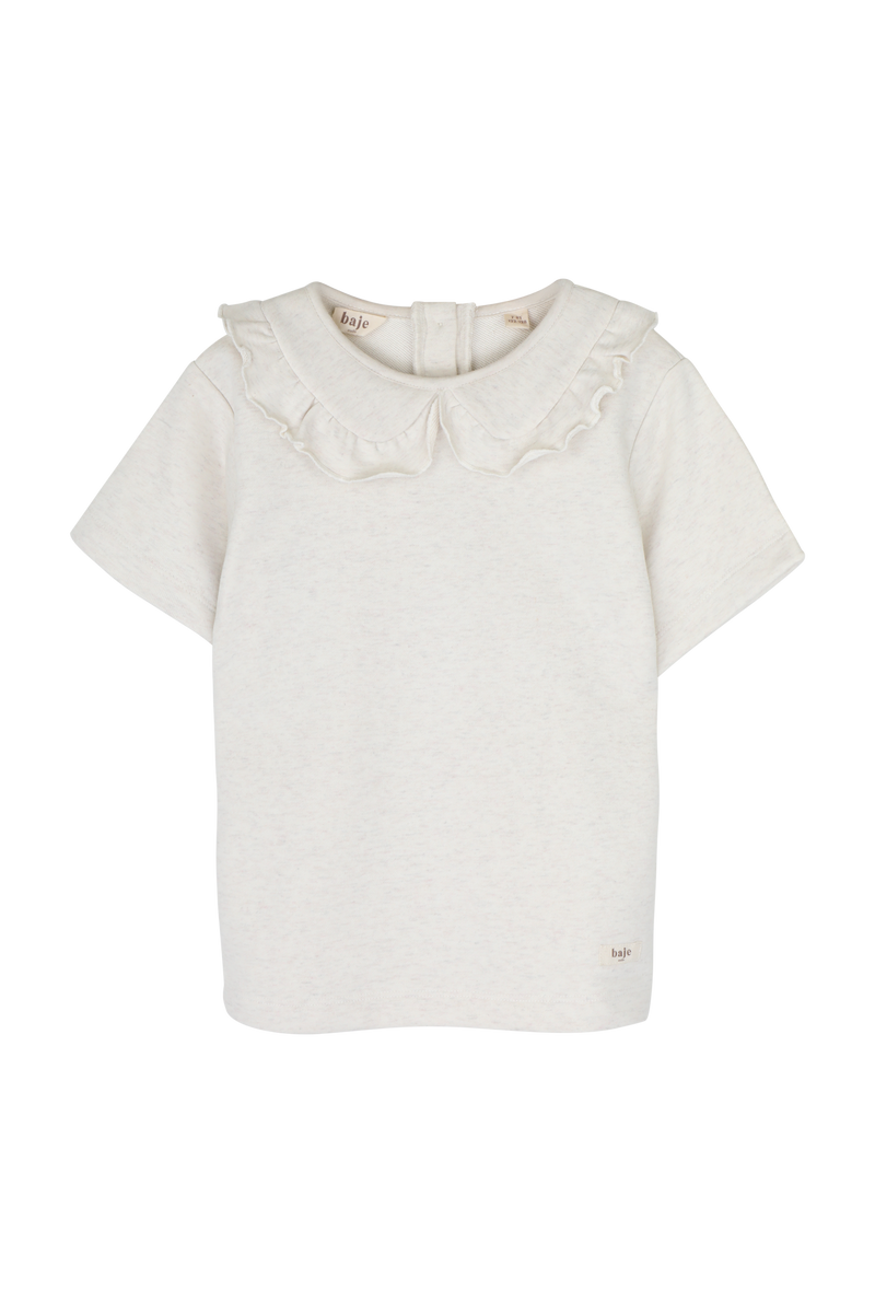 Meisjes Polo SS Francia van Baje Studio in de kleur Creme melange in maat 134-140.