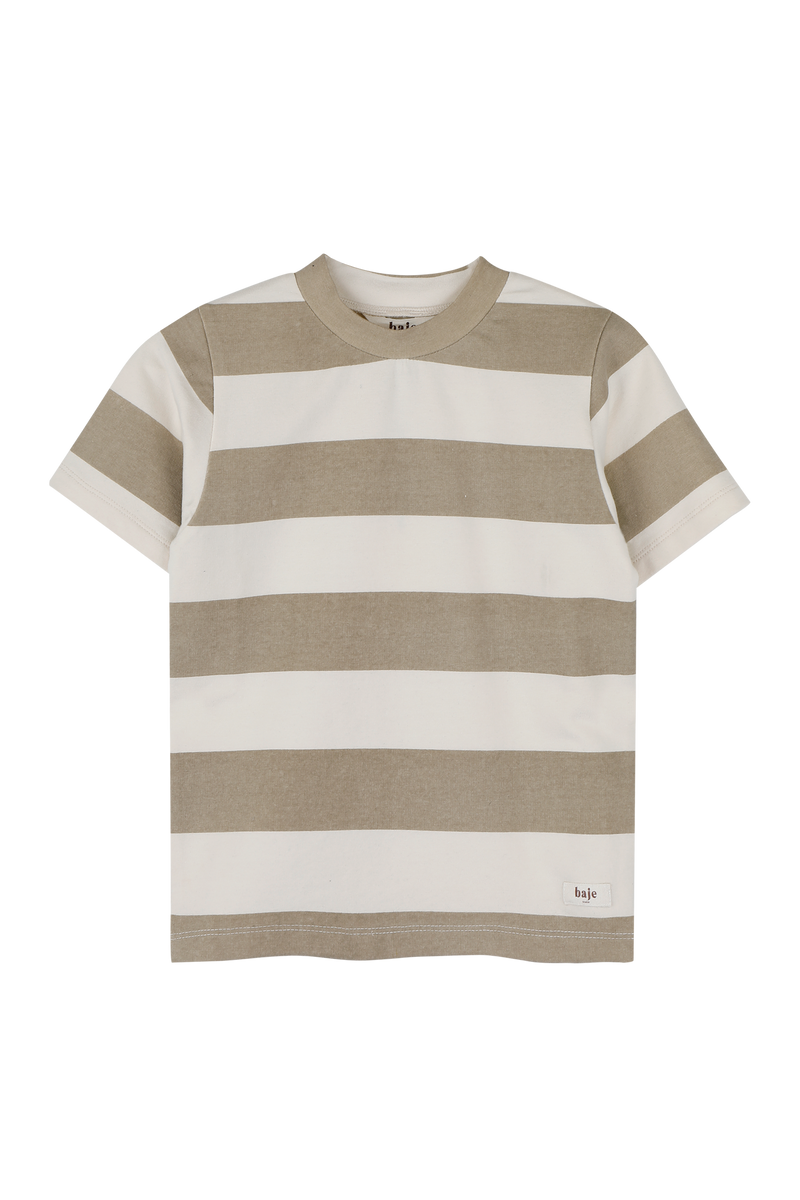 Jongens T-Shirt striped Coz van Baje Studio in de kleur White coconut in maat 134-140.