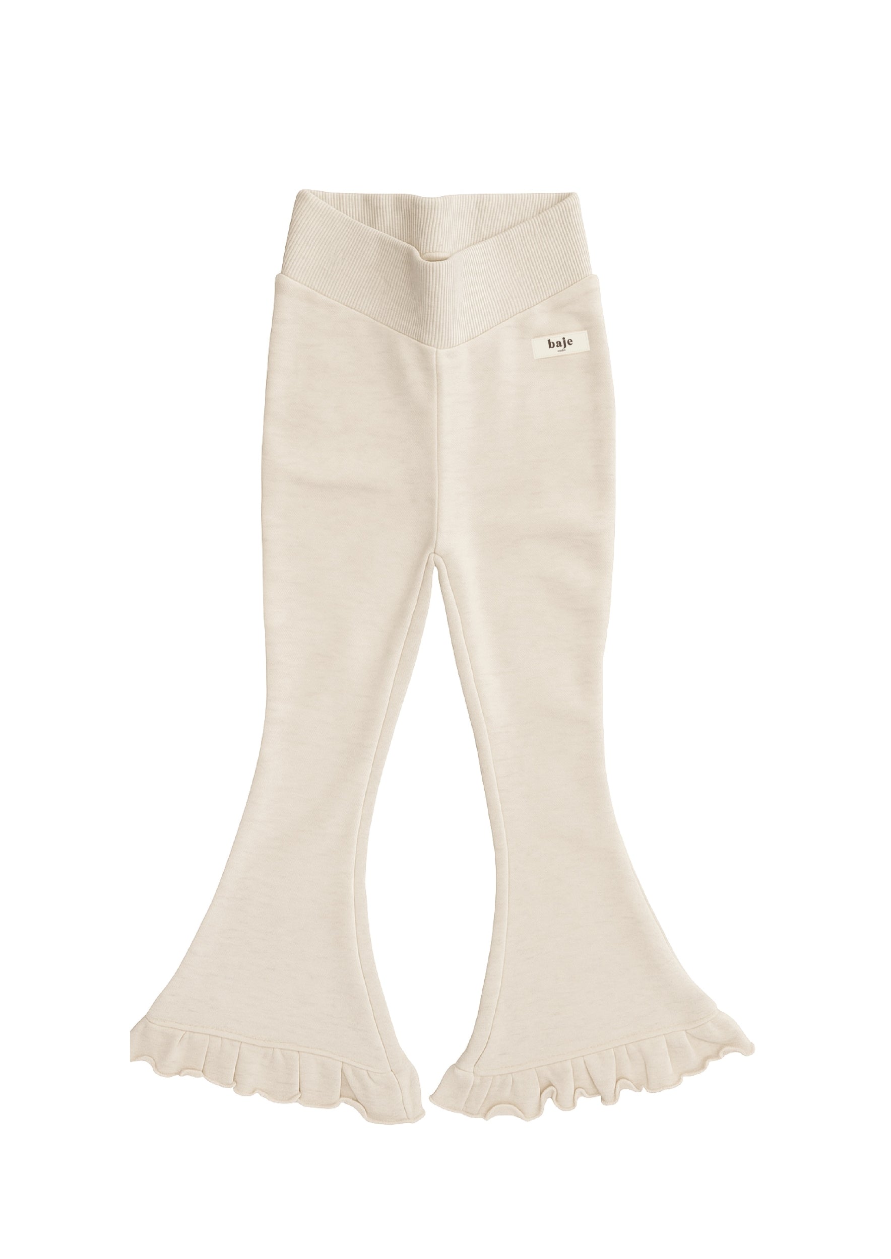 Meisjes Flared Legging Fyca van  in de kleur Creme melange in maat 134-140.