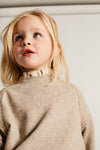 Meisjes Sweater Noville van Baje Studio in de kleur Sand melange multicolor in maat 134-140.