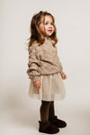 Meisjes Sweater Knitwear Velan van Baje Studio in de kleur Sand melange multicolor in maat 134-140.