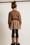 Meisjes Sweater Knitwear Cevio van Baje Studio in de kleur Brown cacao in maat 134-140.