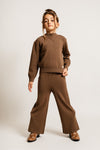 Meisjes Sweater Knitwear Cevio van Baje Studio in de kleur Brown cacao in maat 134-140.