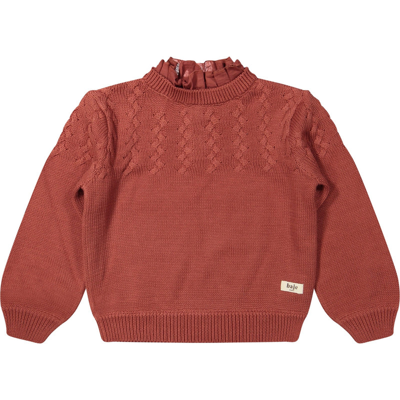 Meisjes Sweater Knitwear Vallon van Baje Studio in de kleur Red maroon in maat 134-140.