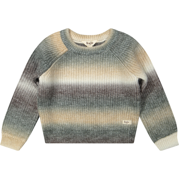 Jongens Sweater Knitwear Bern van Baje Studio in de kleur Grey melange multicolor in maat 134-140.