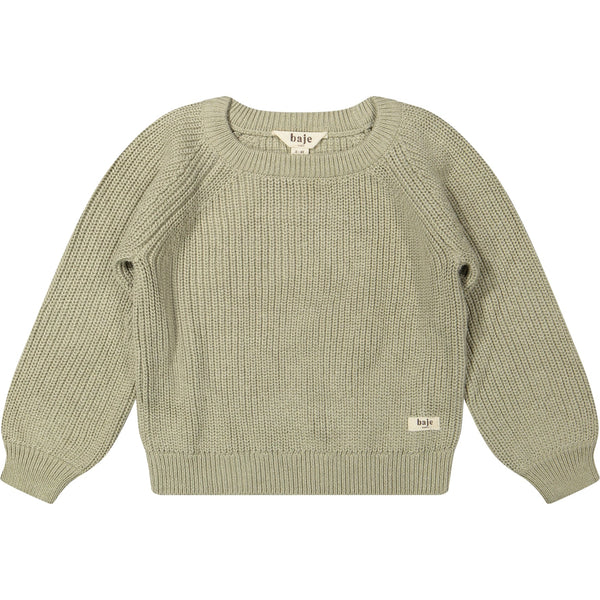 Jongens Sweater Knitwear Oversized Thun van Baje Studio in de kleur Green pistache in maat 134-140.