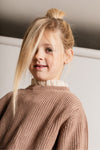 Meisjes Sweater Knitwear Soho van Baje Studio in de kleur Peach almond in maat 134-140.