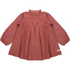Meisjes Dress Longsleeve Layoux van Baje Studio in de kleur Red maroon in maat 134-140.