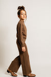Meisjes Pants Maggia van Baje Studio in de kleur Brown cacao in maat 134-140.