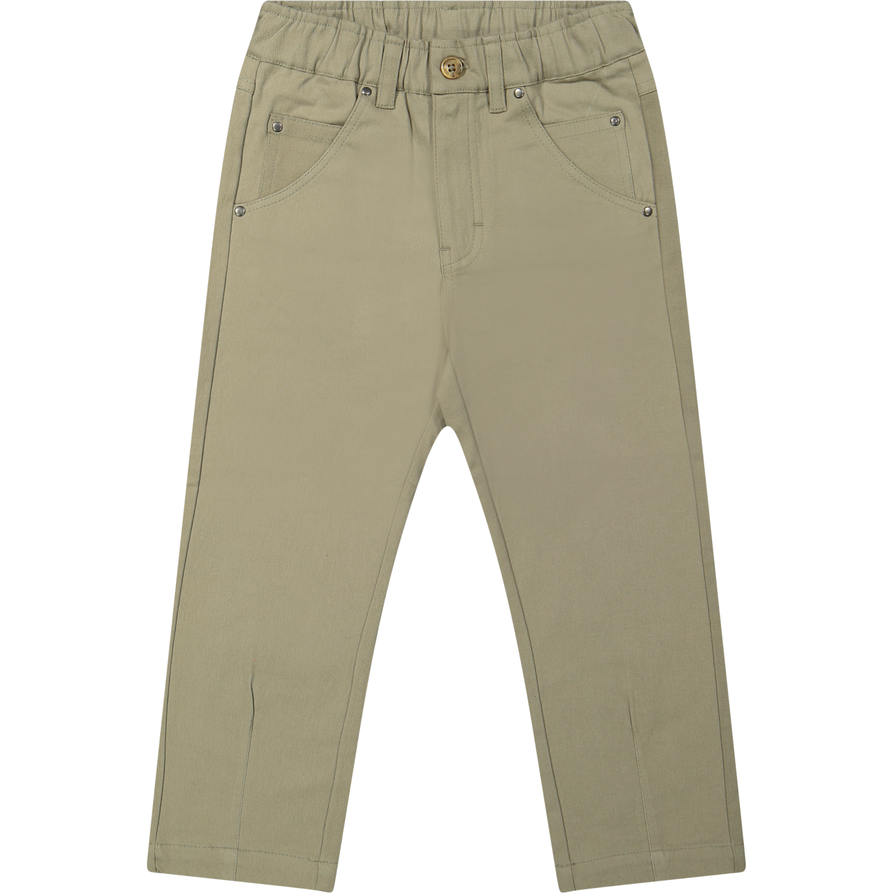 Jongens Pants Bercher oversized van Baje Studio in de kleur Green moss in maat 134-140.