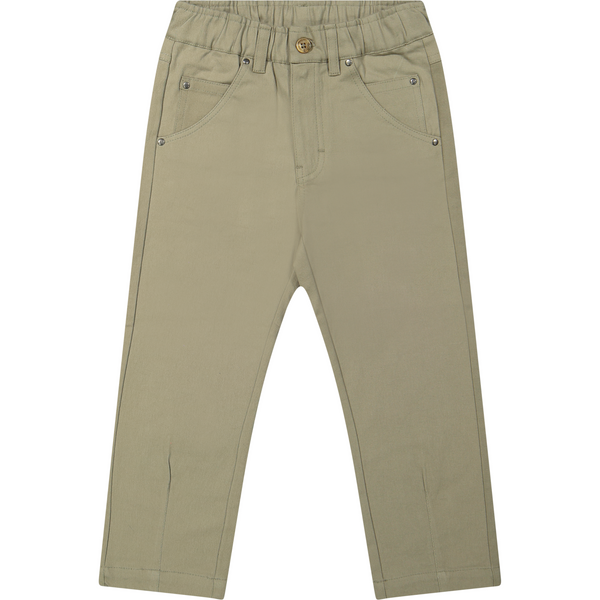 Jongens Pants Bercher oversized van Baje Studio in de kleur Green moss in maat 134-140.