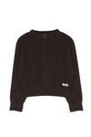 Meisjes Sweater Meza van Baje Studio in de kleur Brown choco in maat 134-140.