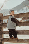 Jongens Knitted Pullover Fox van Baje Studio in de kleur Brown choco in maat 134-140.