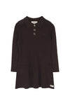 Meisjes Dress Longsleeve Norez van Baje Studio in de kleur Brown choco in maat 134-140.