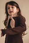 Meisjes Dress Longsleeve Norez van Baje Studio in de kleur Brown choco in maat 134-140.