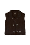 Meisjes Bodywarmer Meddox van Baje Studio in de kleur Brown choco in maat 134-140.