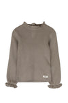 Meisjes Pullover Nula van Baje Studio in de kleur Taupe in maat 134-140.