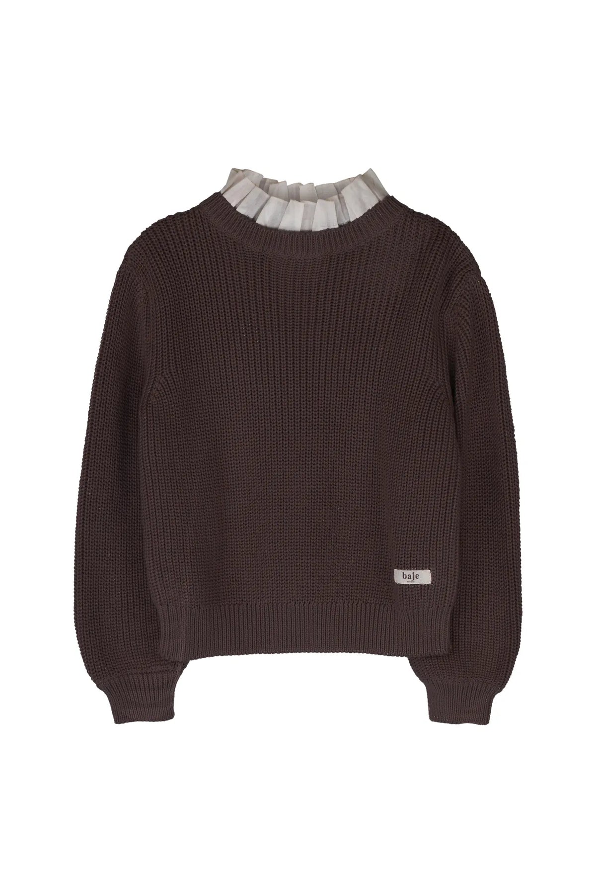 Baje Studio Knitted sweater with collar Mai