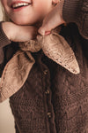 Meisjes Dress longsleeve Yole van Baje Studio in de kleur Brown choco in maat 134-140.