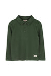 Jongens Polo longsleeve Nikolai van Baje Studio in de kleur Green agave in maat 134-140.