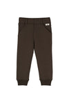 Jongens Sweatpants Port van Baje Studio in de kleur Brown choco in maat 134-140.