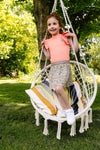 Meisjes Dress BABSQS241 van Quapi in de kleur AOP Green Graphic in maat 122-128.