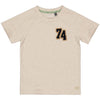 Jongens Shortsleeve BARTQS241 van Quapi in de kleur Oatmeal Melange in maat 122-128.