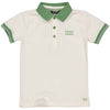 Jongens Shortsleeve Polo BAUKEQS241 van Quapi in de kleur White Cream in maat 122-128.
