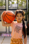 Meisjes Shortsleeve BEATRIXQS241 van Quapi in de kleur Salmon in maat 122-128.