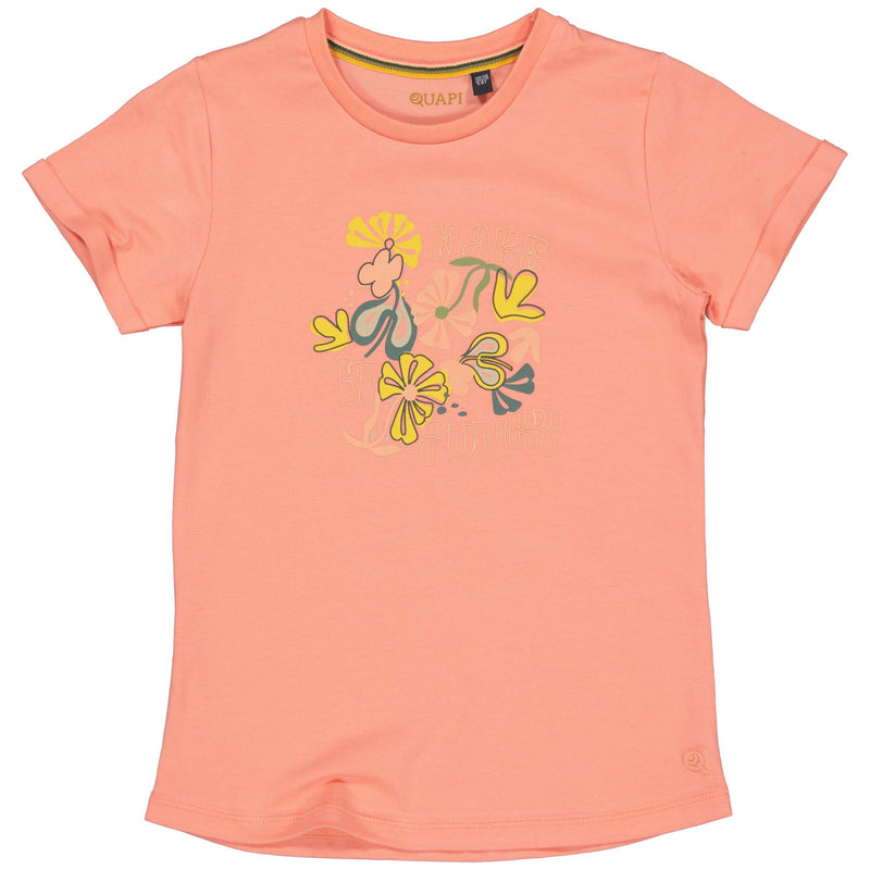 Meisjes Shortsleeve BECKYQS241 van Quapi in de kleur Vintage Red in maat 122-128.