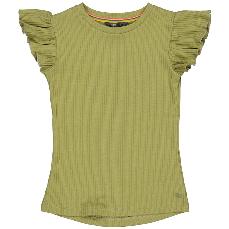 Meisjes Shortsleeve BELIZEQS241 van Quapi in de kleur Cedar Green in maat 122-128.