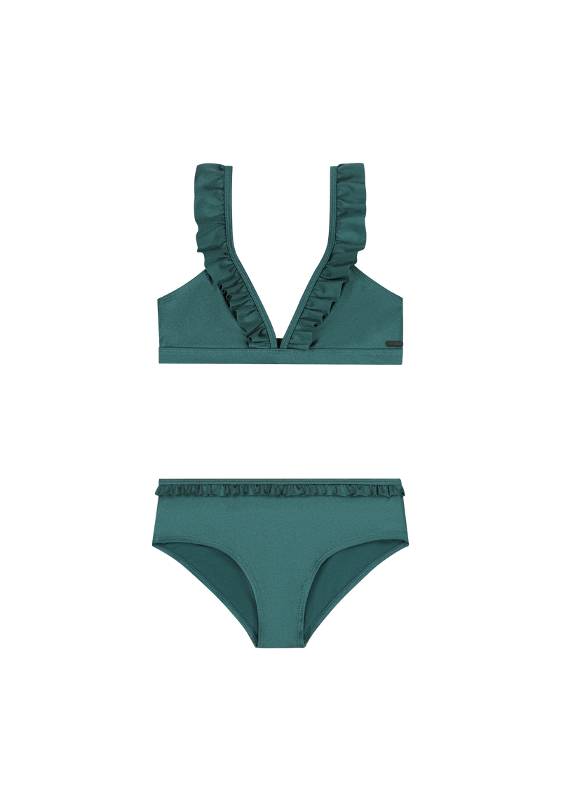 Shiwi Girls BELLA bikini set shiny Green Botanic