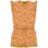Meisjes Playsuit BELLEQS242 van Quapi in de kleur AOP Pink Leaves in maat 122-128.