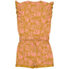 Meisjes Playsuit BELLEQS242 van Quapi in de kleur AOP Pink Leaves in maat 122-128.