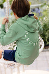 Jongens Hooded sweater BERTQS241 van Quapi in de kleur Green in maat 122-128.