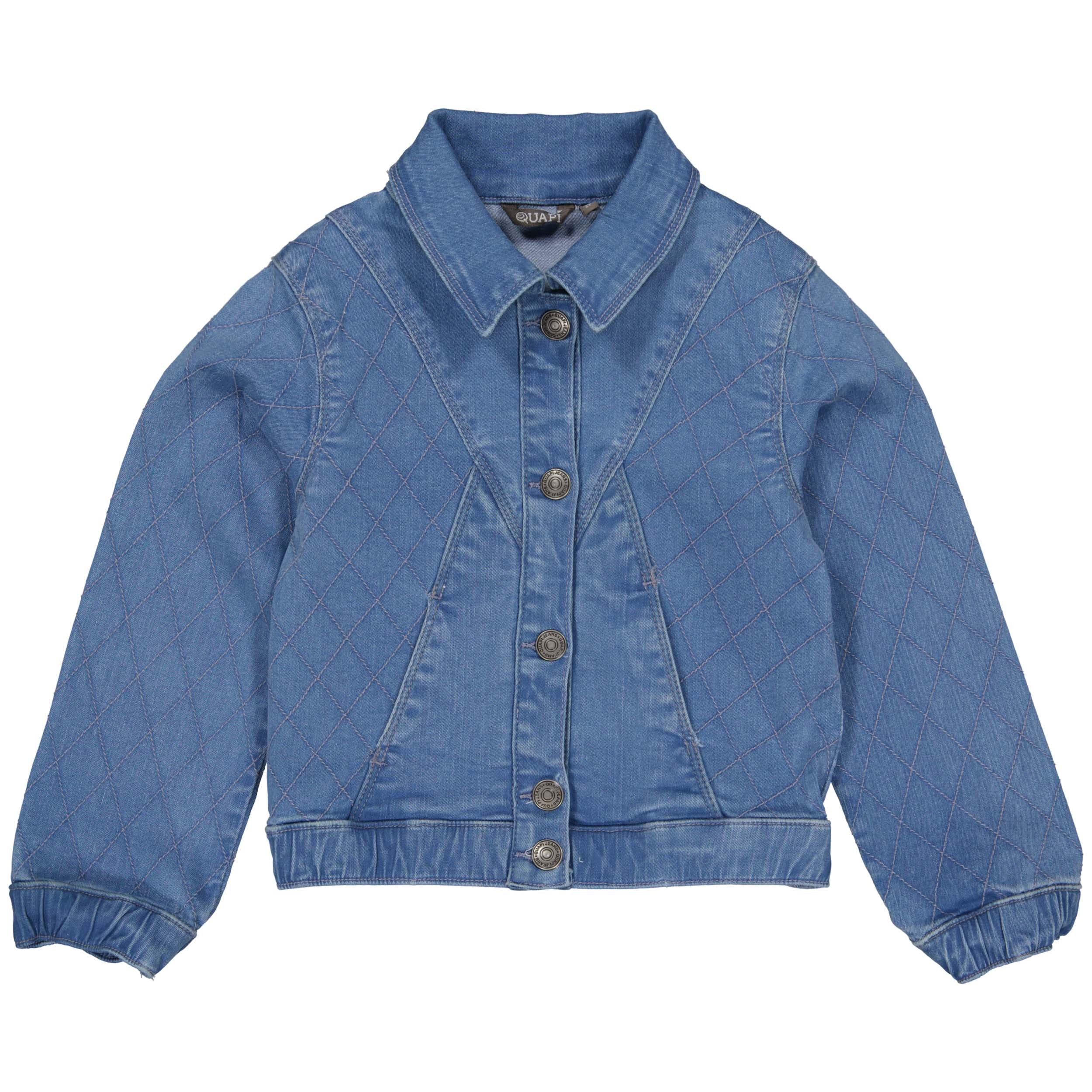 Meisjes Jacket BETRIJSQS241 van Quapi in de kleur Blue Denim in maat 122-128.