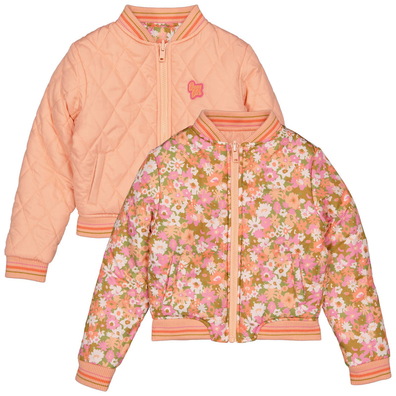 Meisjes Jacket BETTEQS241 van Quapi in de kleur Salmon in maat 122-128.