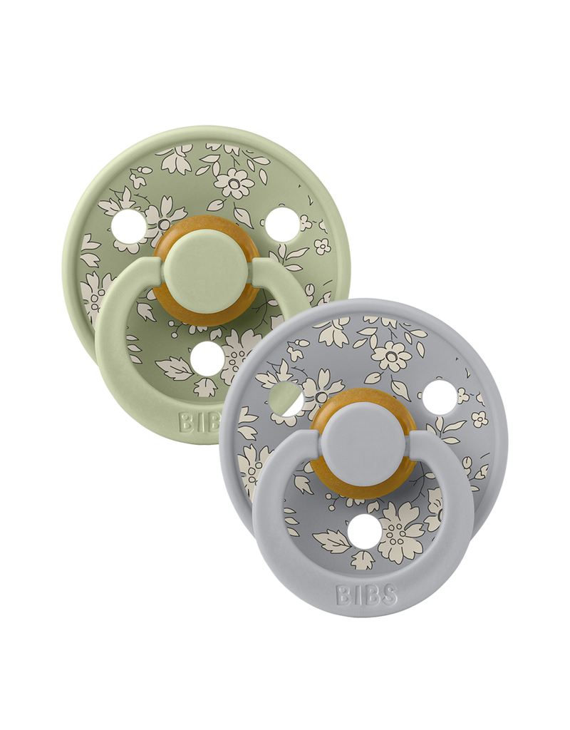 BIBS - BIBS x Liberty in 2 stuks verpakking Capel Latex Sage - Bubbles & Bo