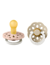 BIBS - Boheme speen in 2 stuks verpakking Blush/Vanilla GLOW IN THE DARK - Bubbles & Bo