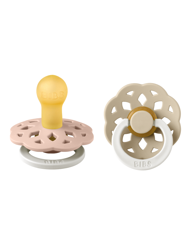 BIBS - Boheme speen in 2 stuks verpakking Blush/Vanilla GLOW IN THE DARK - Bubbles & Bo